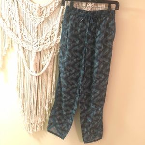 HEI HEI teal and black printed joggers